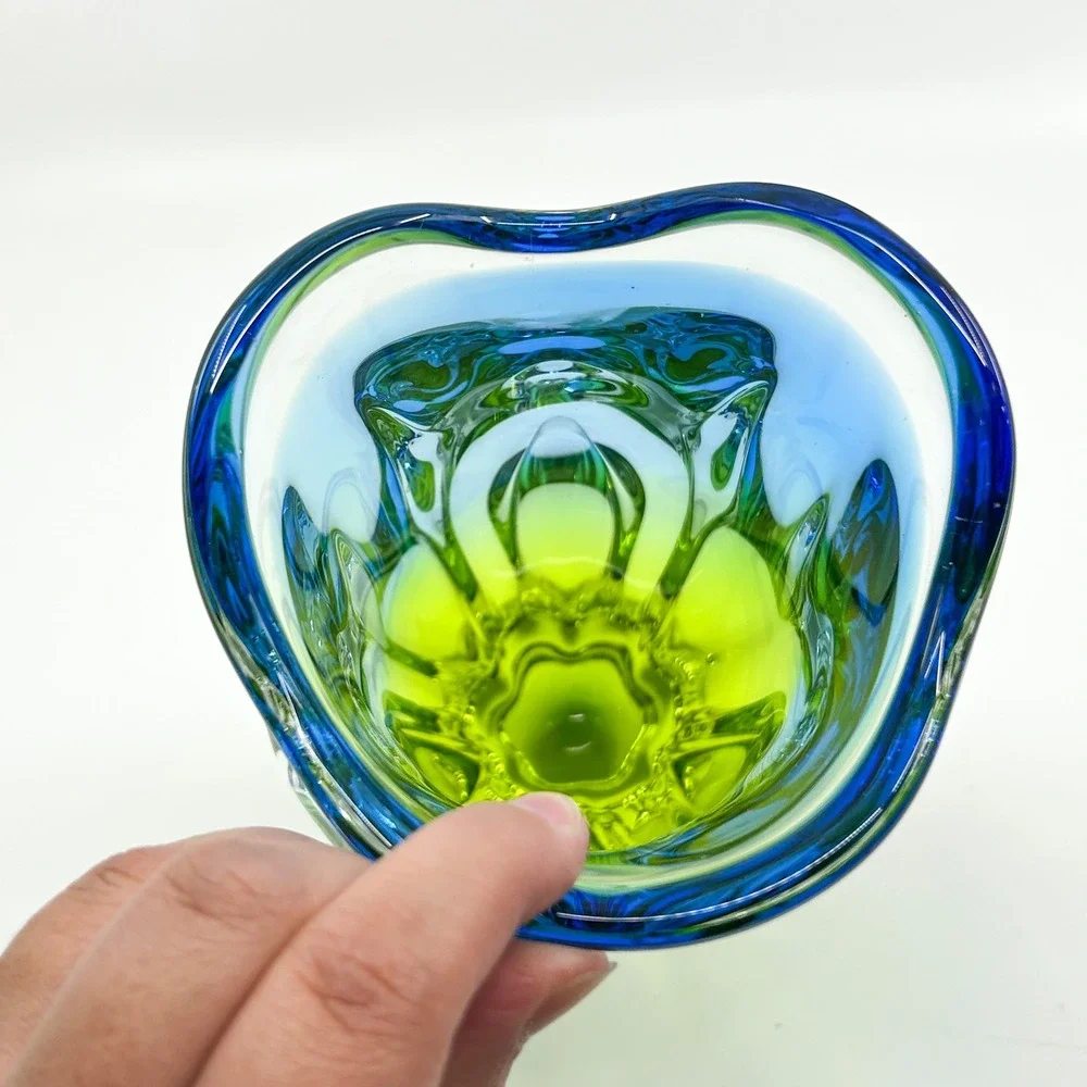 Vintage Bohemian Sommerso Glass Josef Hospodka Chribska Vase 1960's